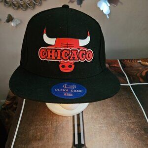 Ultra Game Black Bulls Logo Cap